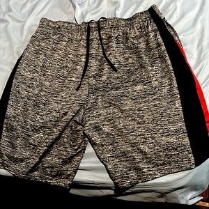 Gray black and red basketball ball shorts also good for the gym and causal wear
